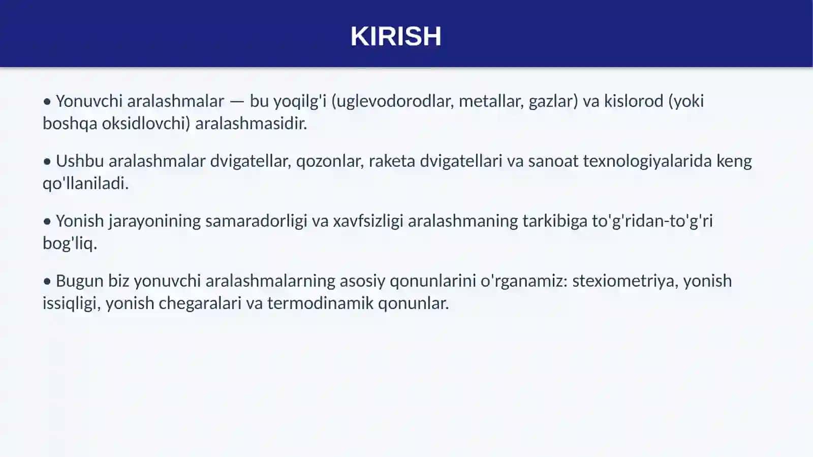 YONUVCHI ARALASHMALARNING QONUNLARI 3