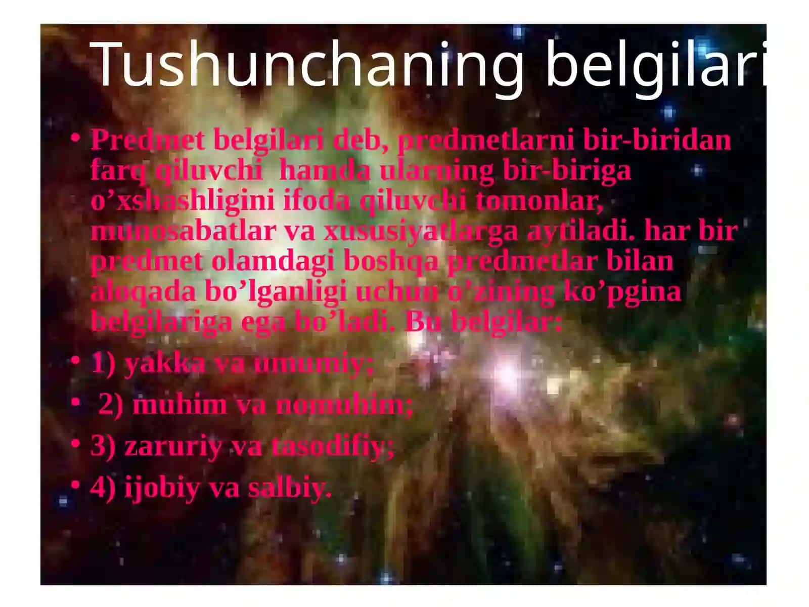 Tushunchalarni bo'lishning maqsadi va tuzilishi 3