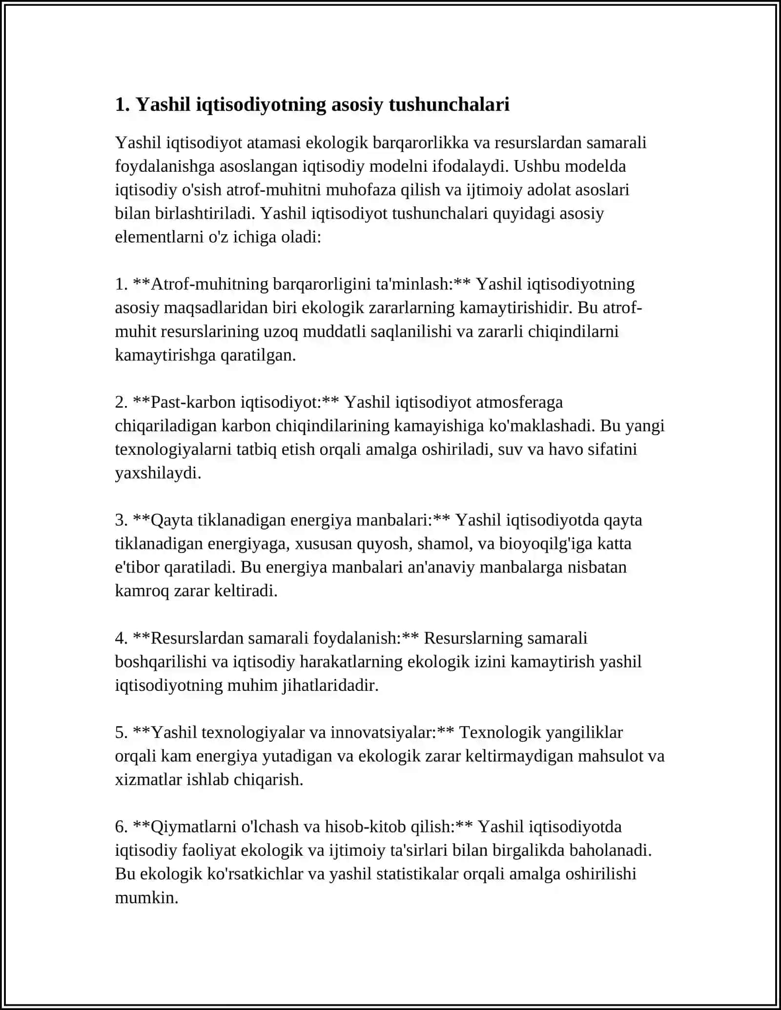 RIVOJLANAYOTGAN MAMLAKATLARDA "YASHIL IQTISODIYOT"GA OʻTISH TAJRIBASI 3