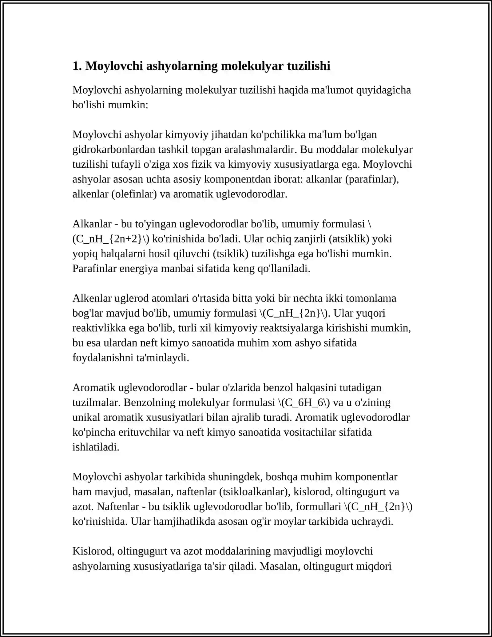 MOYLOVCHI ASHYOLARNI FIZIK-KIMYOVIY XARAKTERISTKALARI 3