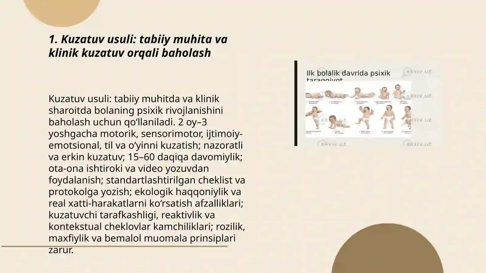 Ilk yoshdagi 2 oylikdan 3 yoshgacha bolalarni psixik rivojlanishini baholash metodlari 3