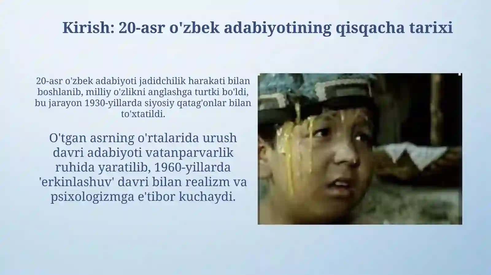 XX asr oʻzbek adabiyoti namunalari sahna va ekranda 3