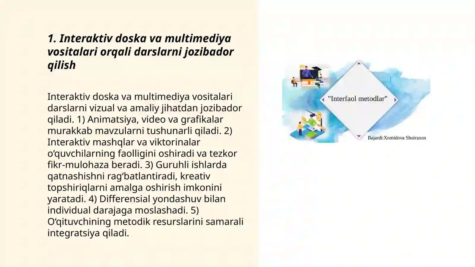 Innovatsion metodlar yordamida darslarni jozibador va ijodiy qilish 3