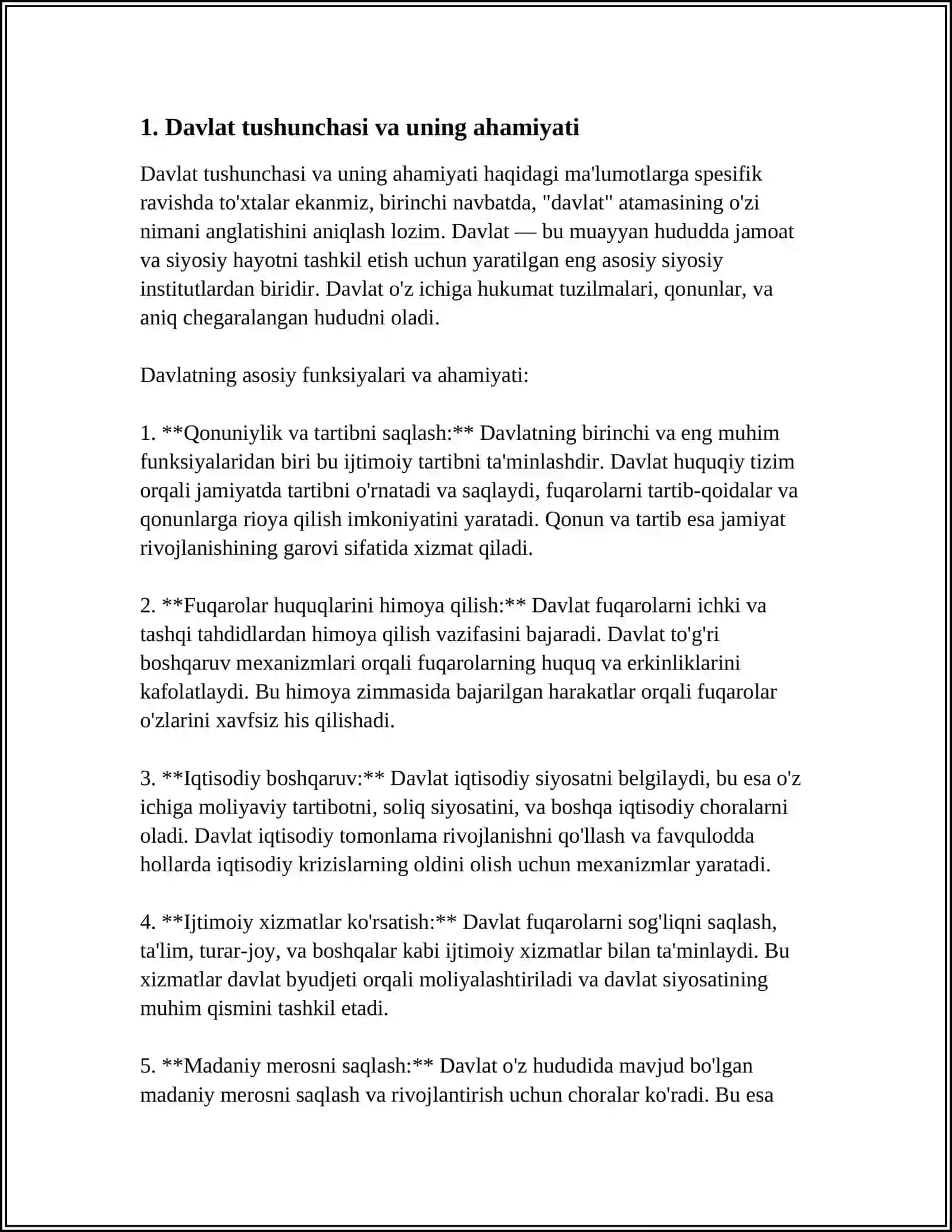 DAVLAT TUSHUNCHASI, BELGILARI VA UNING MOHIYATI 3