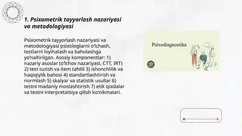 Psixologni psixometrik jihatidan tayyorlash talablari 3