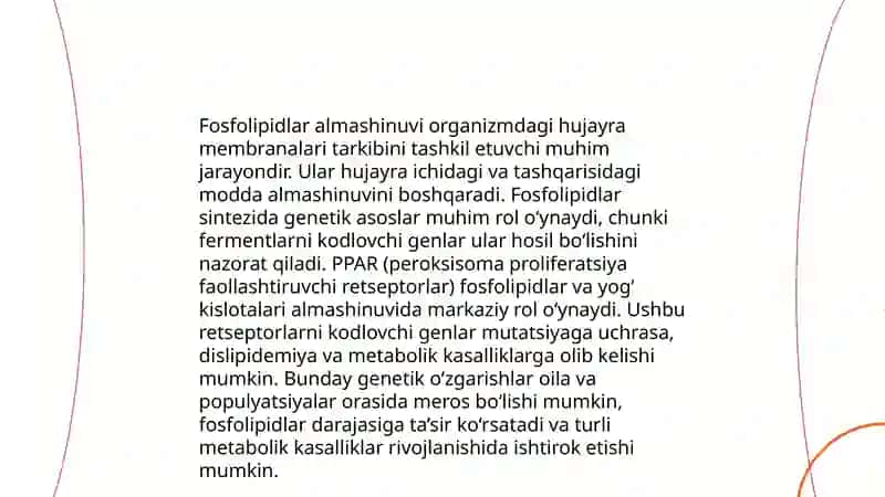 Fosfolipidlar almashinuvi va yog'lar almashinuvining buzilishi 3