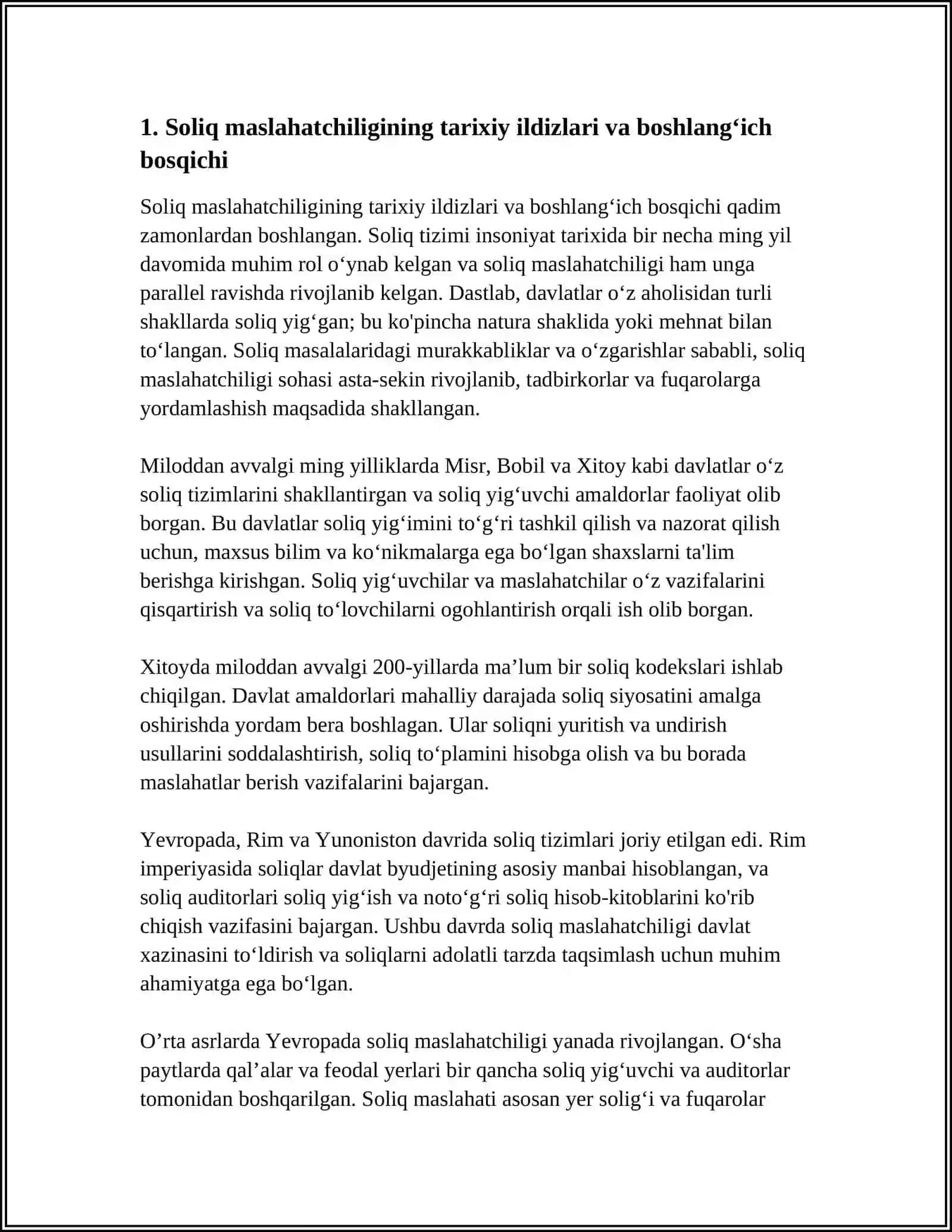 SOLIQ MASLAHATINING RIVOJLANISH BOSQICHLARI 3