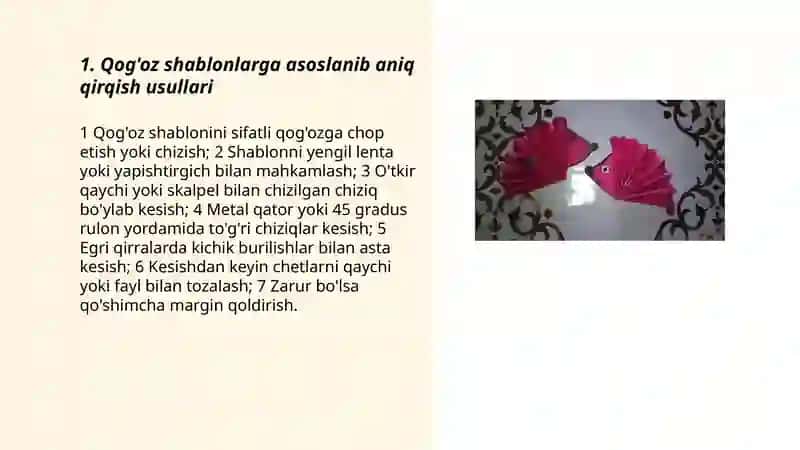 Applikatsiyada qirqishni har xil usullarini bajarish 3