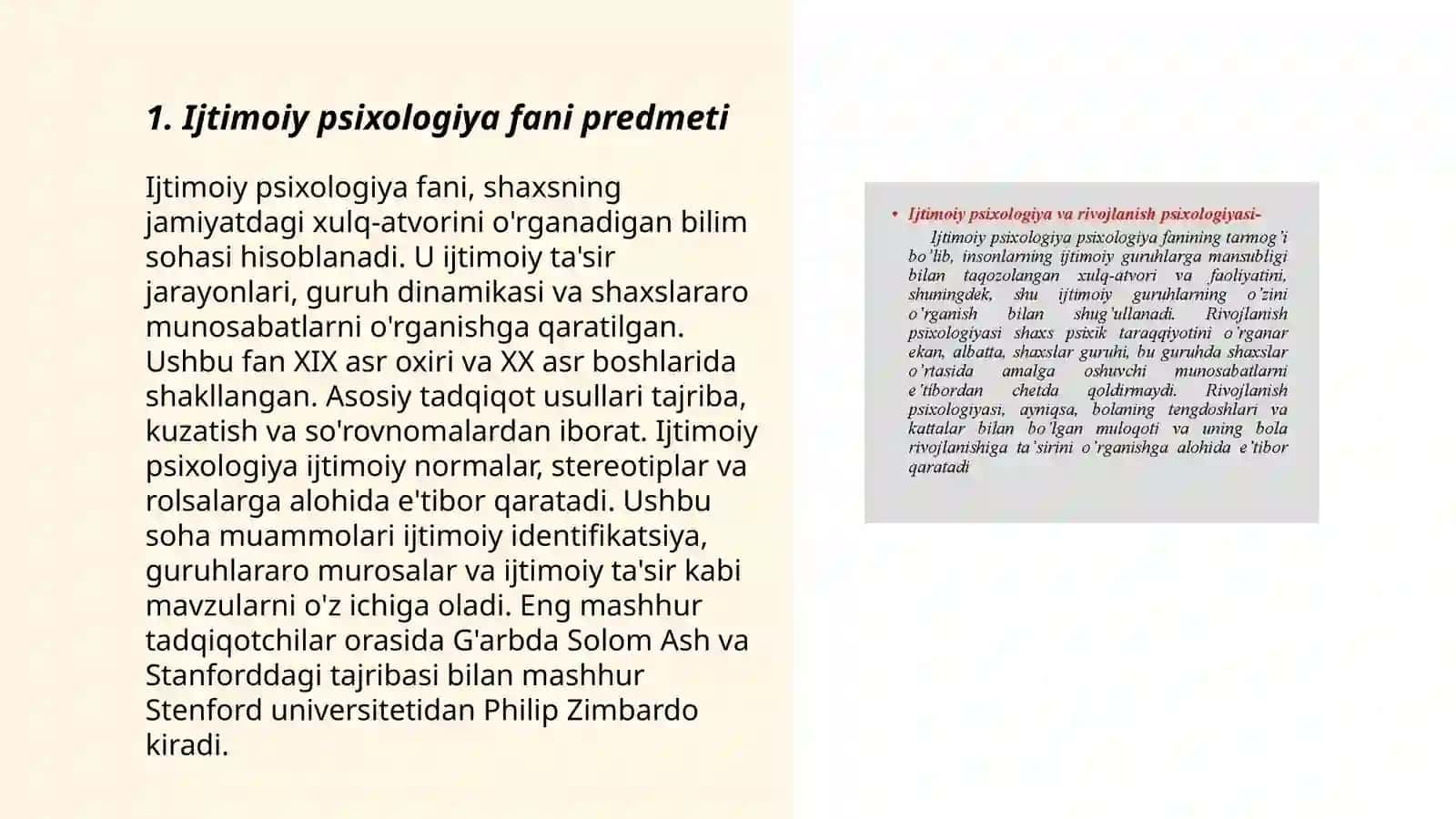 Ijtimoiy psixologiya faning predmeti maqsadi va vazifalari 3