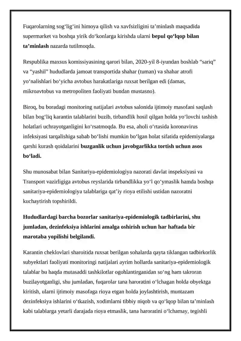 Karantin va O'ta xavfli yuqumli kasalliklar haqida ma'lumotlar 3