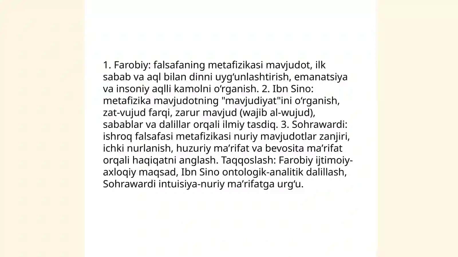 Falsafaning mohiyatiga oid sharq Va ğarb mutafakkirlari tariflarini tasniflash 3