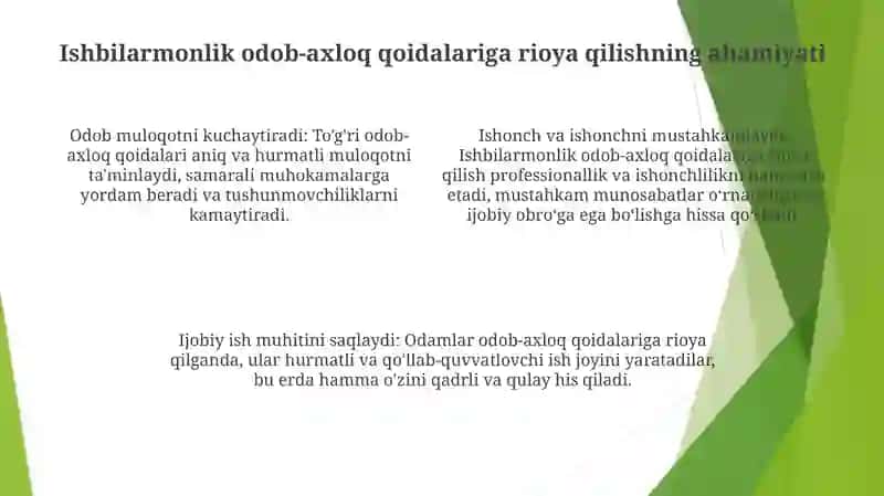 Biznesni Muhokama Qilish Qoidalari 3