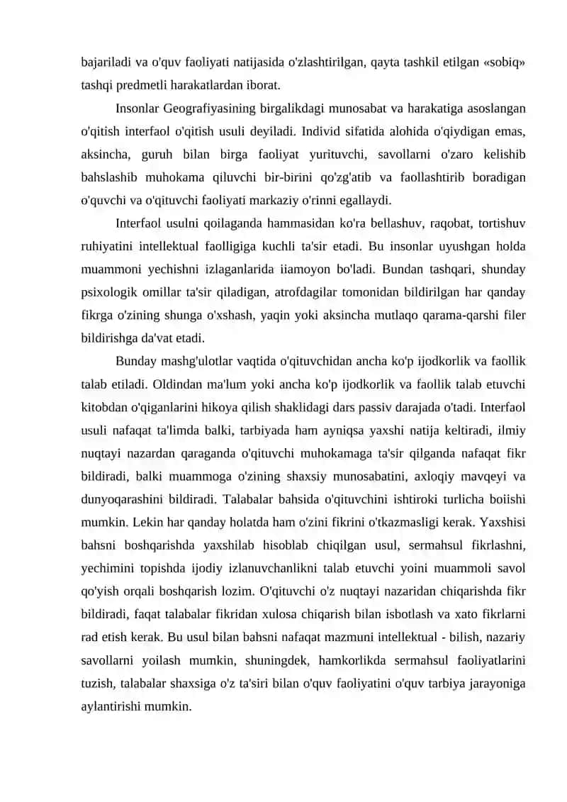 Geografiya o'qitish metodikasi 3
