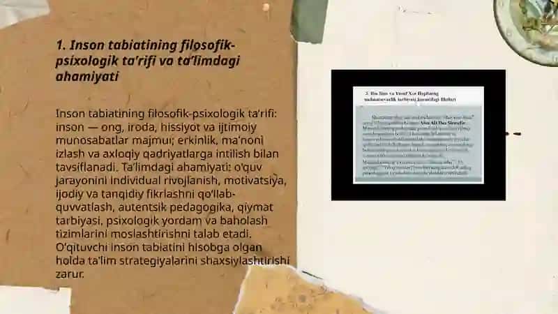 Inson haqidagi falsafiy-psixologik tasavvur holatlarini tahlil qilish 3