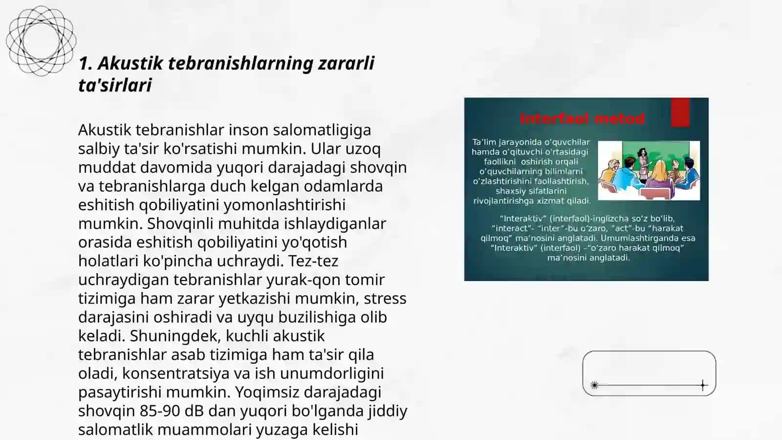 Akustik tebranishlarning zararli ta'sirlari 3