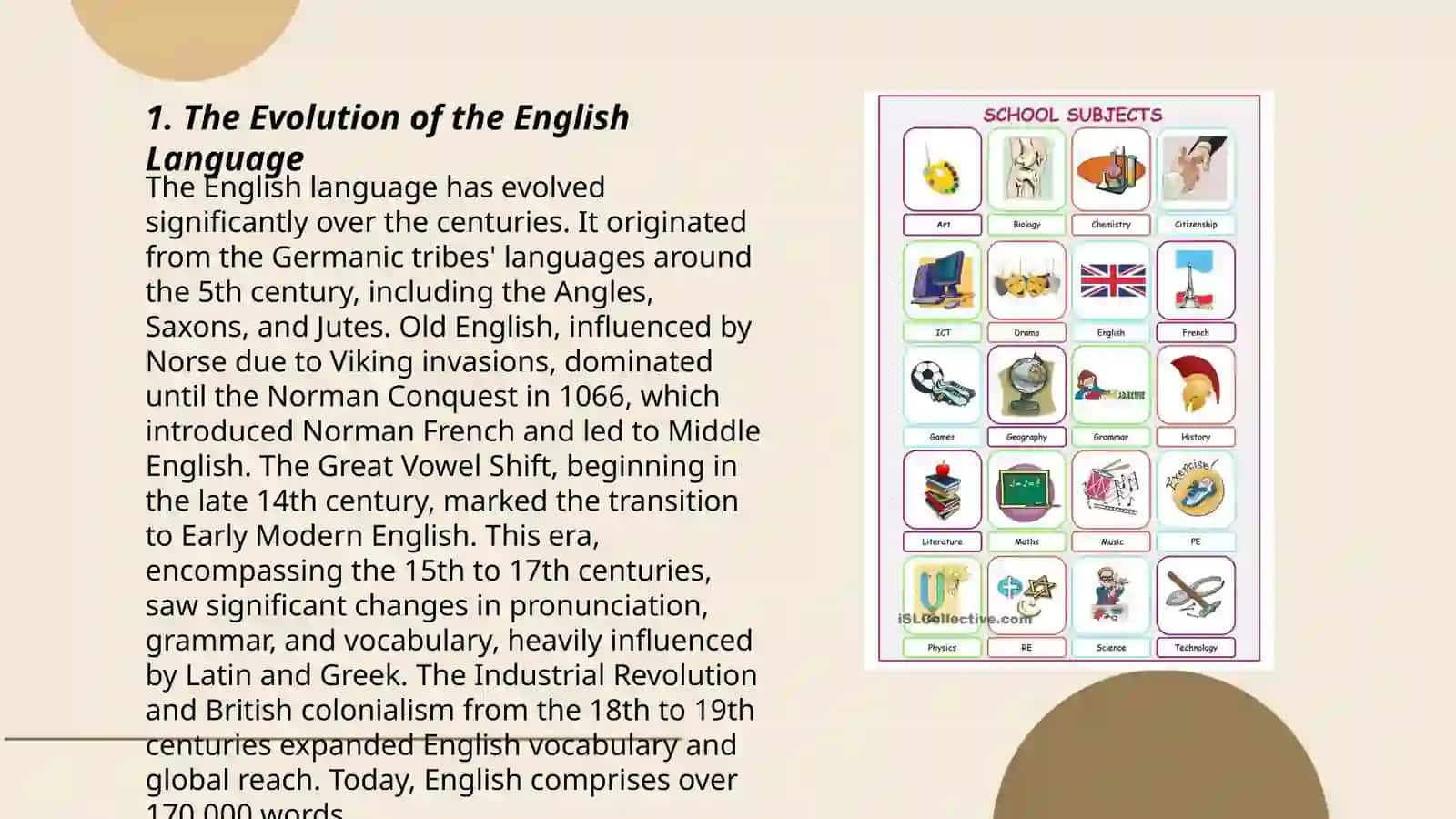 The Evolution of the English Language 3