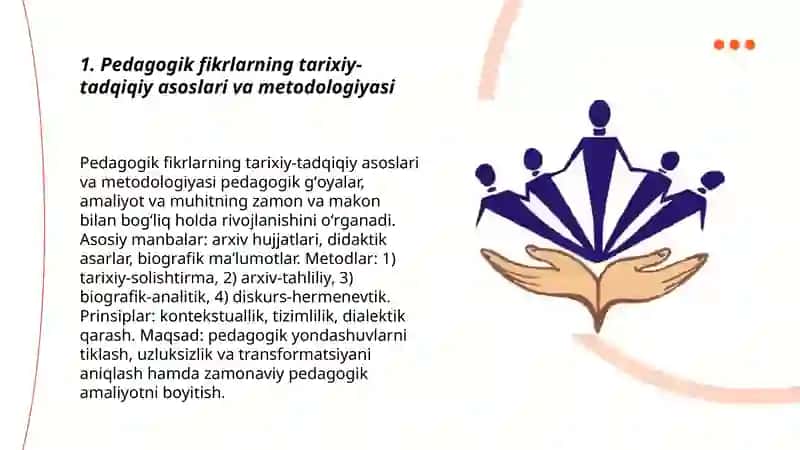 PEDAGOGIK FIKRLAR TARAQQIYOTI VA TARIXIYLIGI 3
