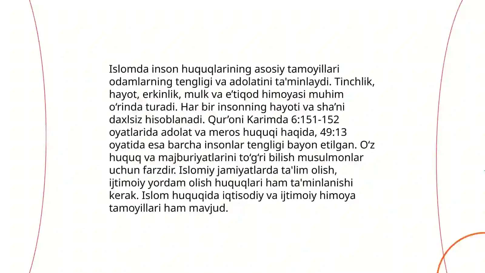 Islomda inson huquqlari himoyasi, ijtimoiy tenglik adolat va tolerantlik 3