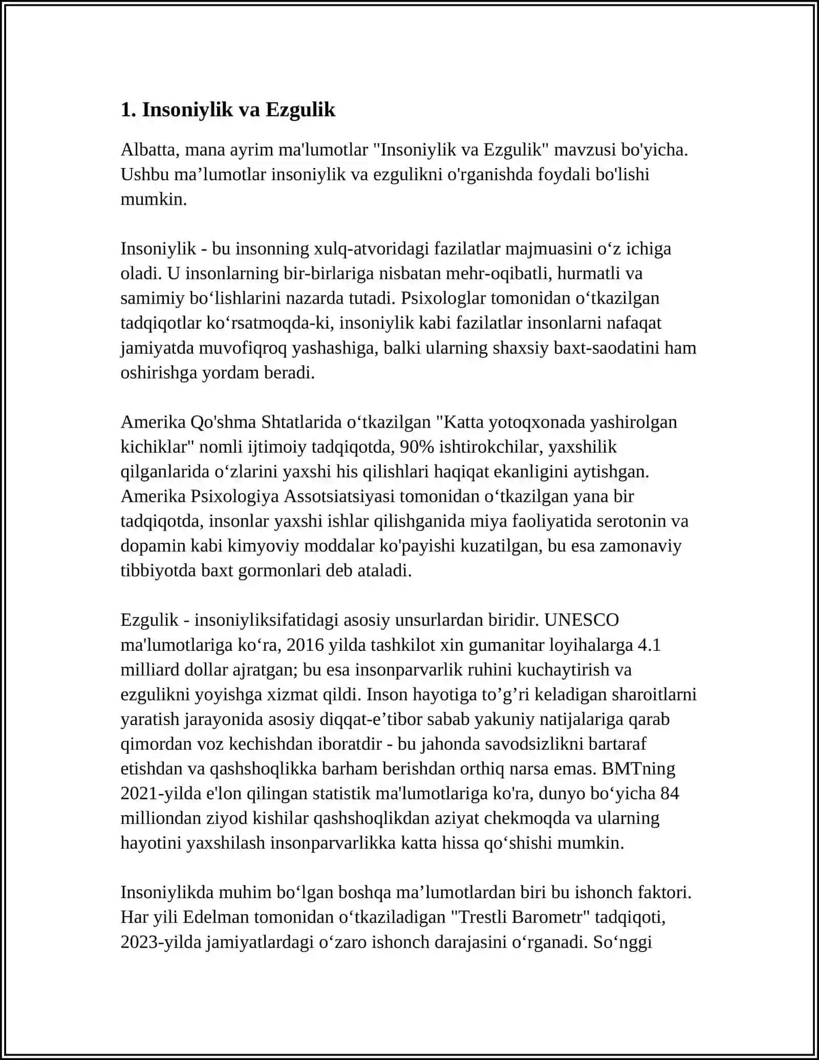 INSON EZGULIK IJODKORI 3