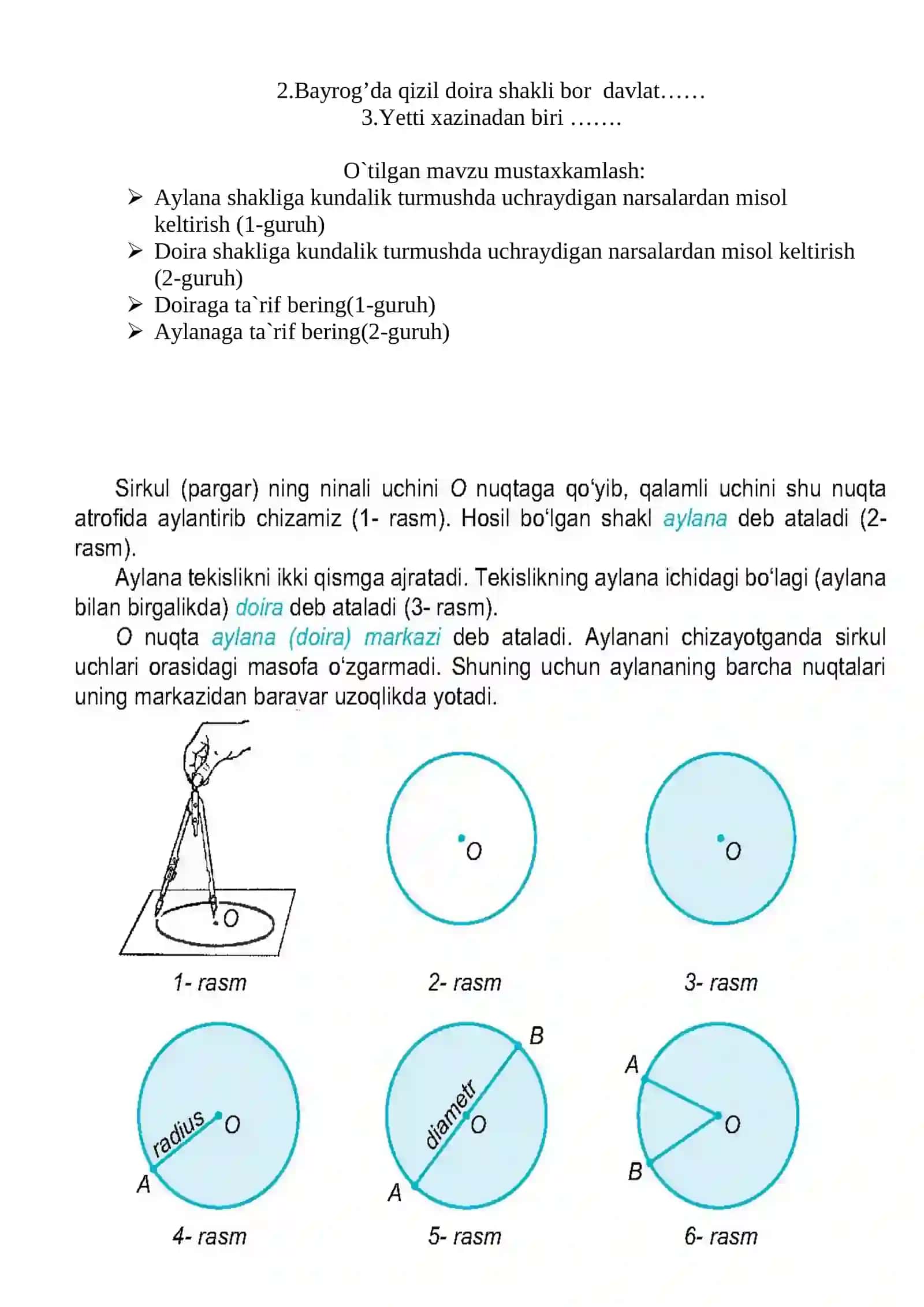 5-sinf Matematika fanidan Ulushlar mavzusida dars ishlanma 3