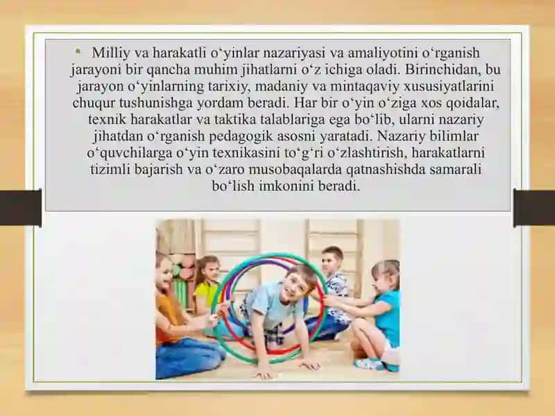 Milliy va harakatli o‘yinlar o‘qitish metodikasi fanining maqsad va vazifalari 3