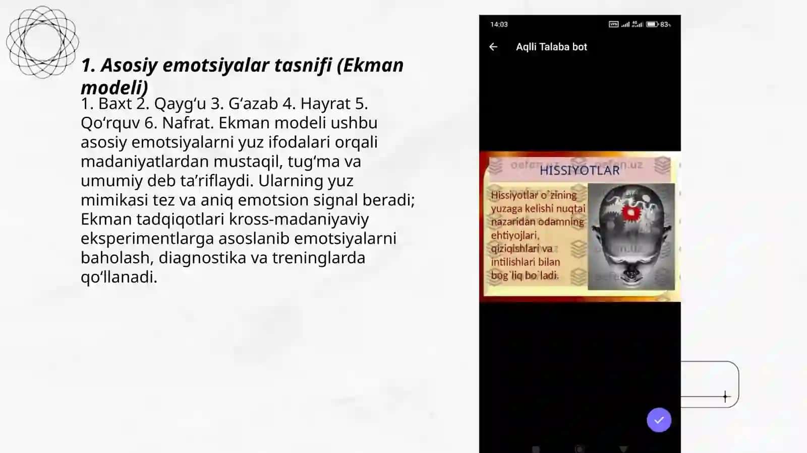Emotsiya va hissiyotlar klassifikatsiyasi 3
