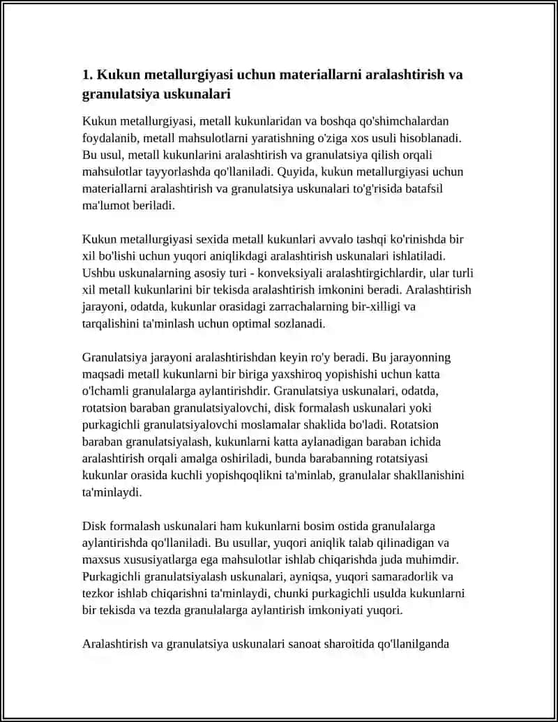 Kukun Metallurgiyasi Sexi Uskunalari va Jihozlari 3