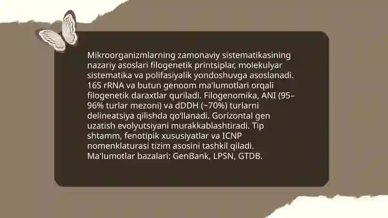 Mikroorganizmlarning zamonaviy sistematikasi 3
