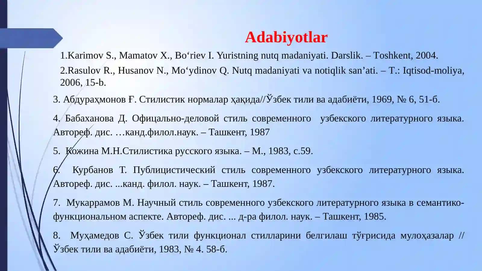 O‘zbek adabiy tili me’yorlari 3