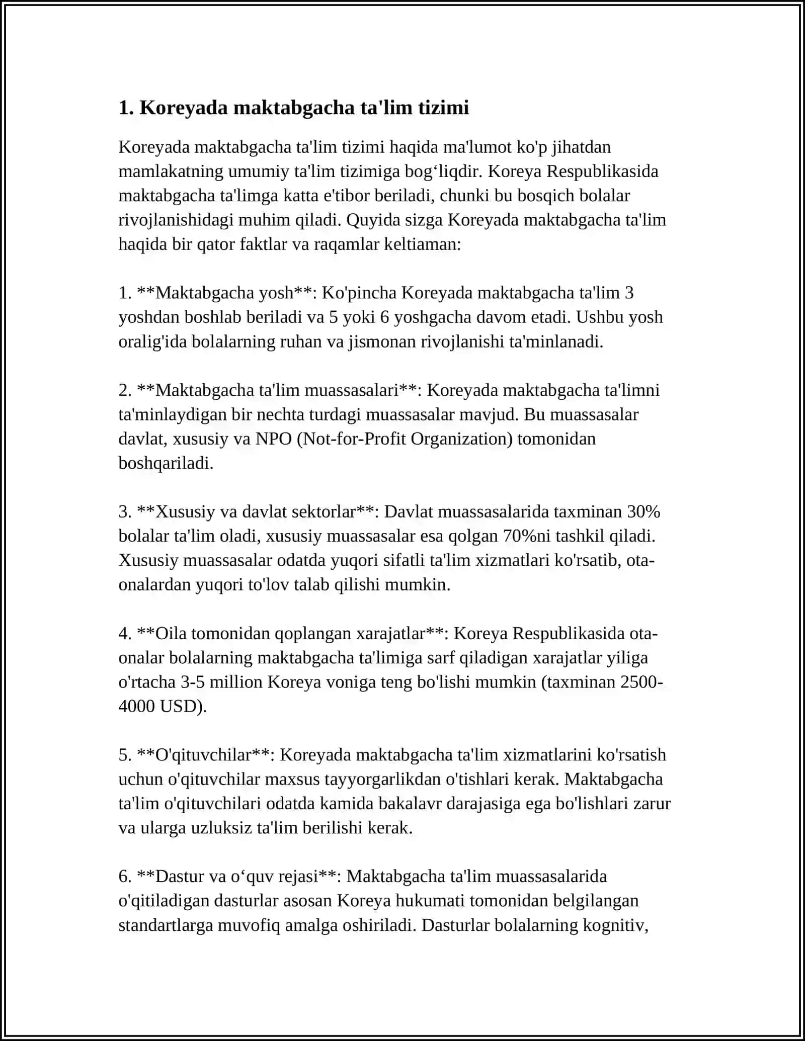 KOREA TA'LIM TIZIMINI OʻRGANISH 3