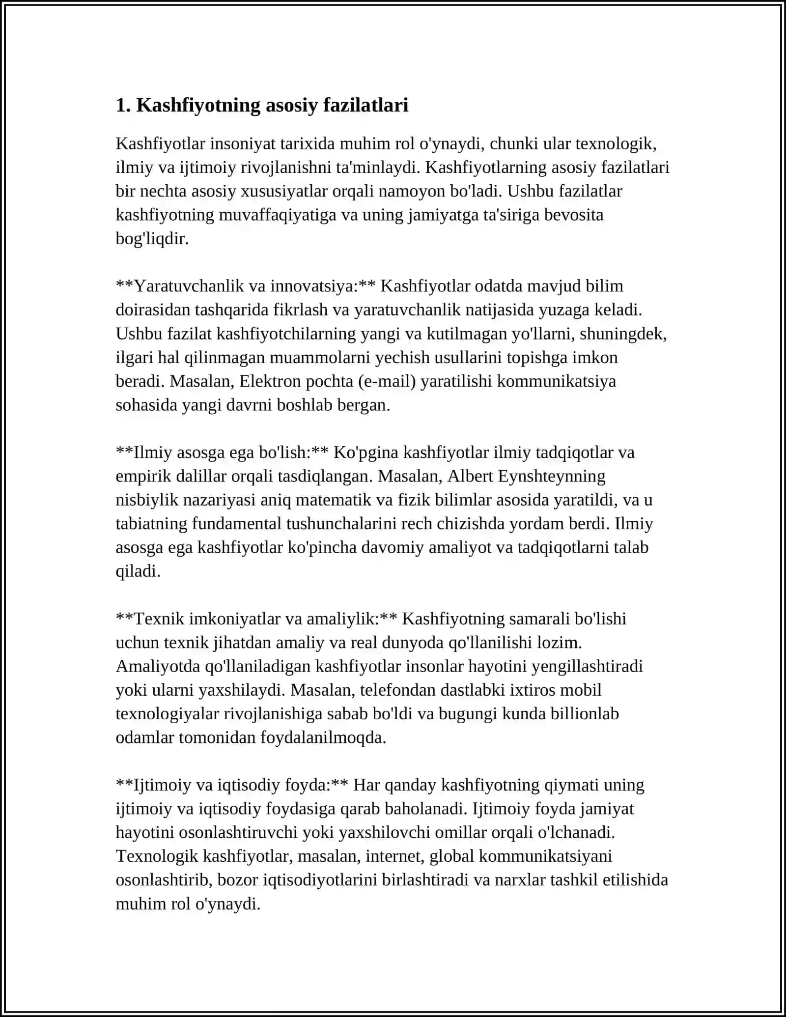 KASHFIYOT IXTIRO VA RATSIONALIZATORLIK TAKLIFLARI ASOSIY ELEMENTLARI NIMADAN IBORAT 3