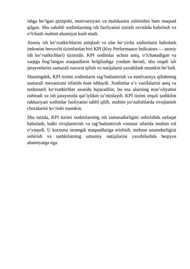 KPI tizimining o'rni 3