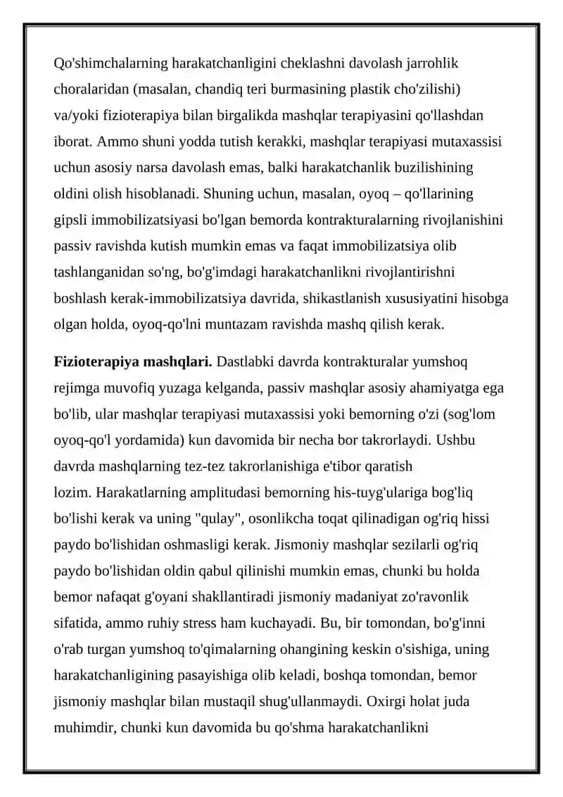 Kontrakturalar va ankilozlar 3