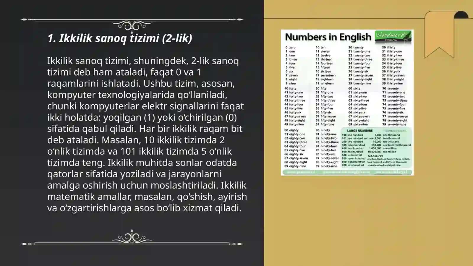 Ikkilik sanoq tizimi (2-lik) 3