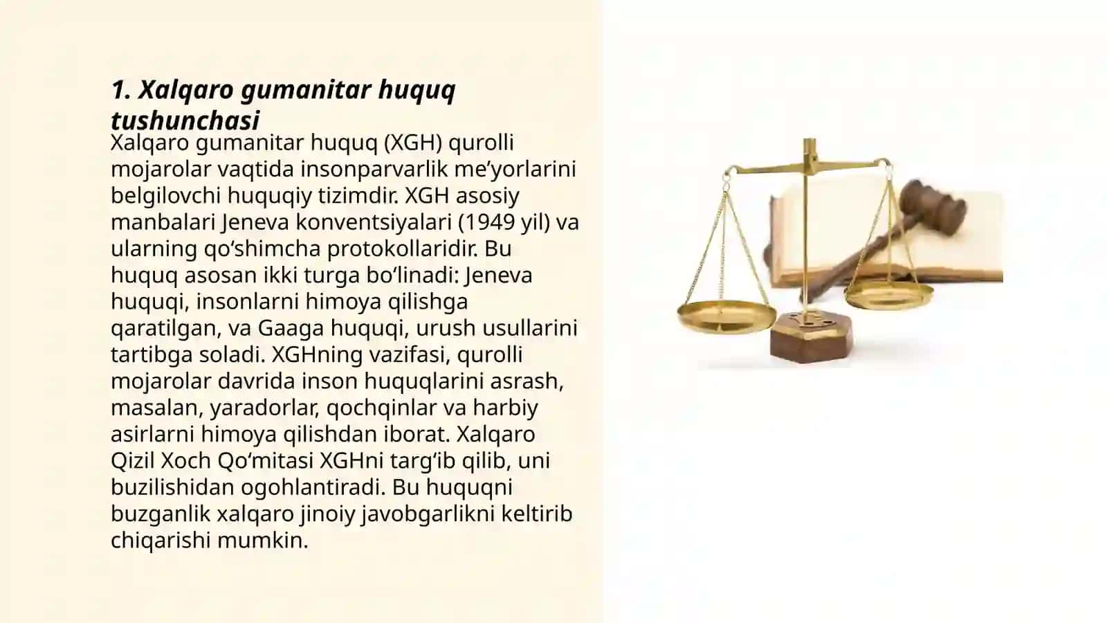 Xalqaro gumanitar huquq tushunchasi, vazifalari, xarakteri va predmeti 3