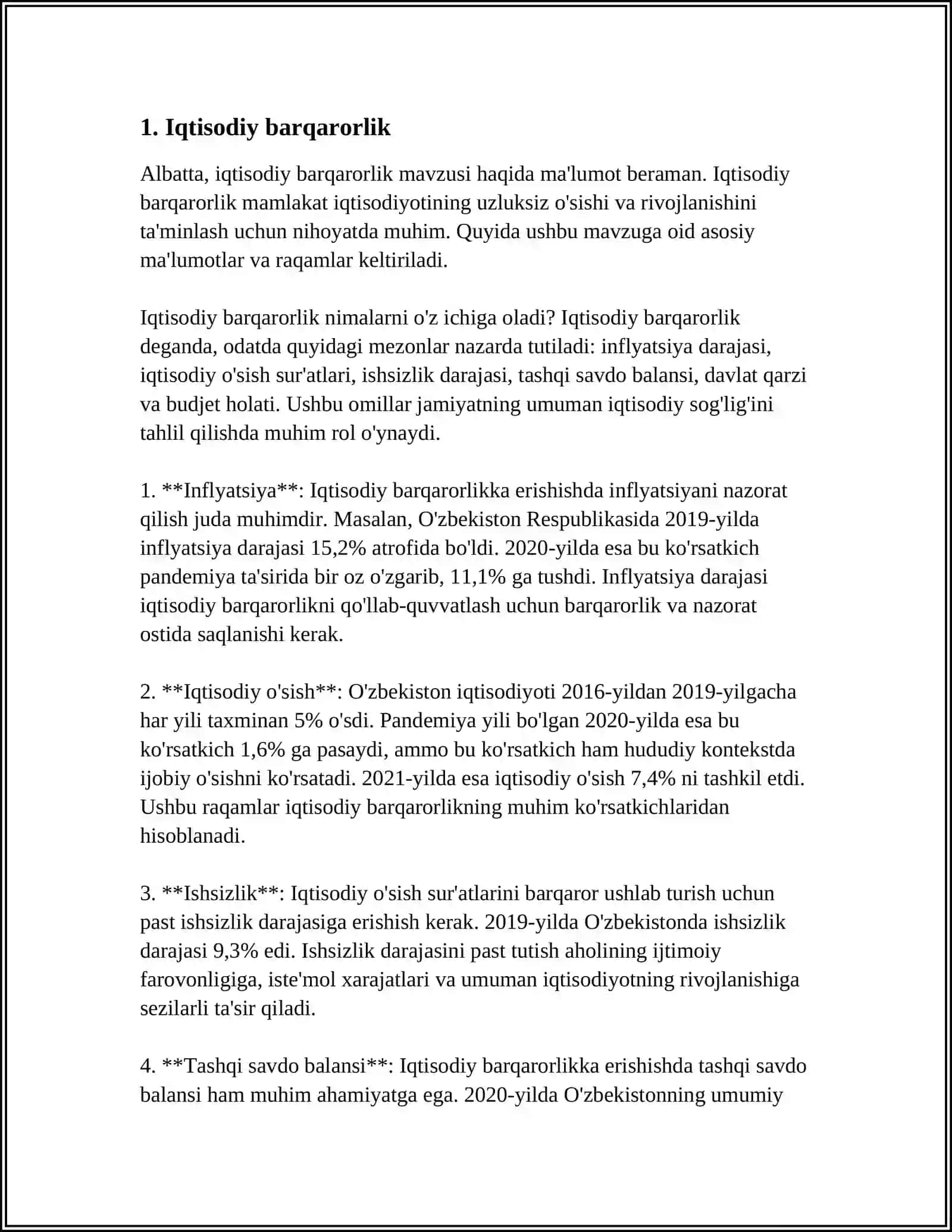 Iqtisodiyot Oʻsishi 3