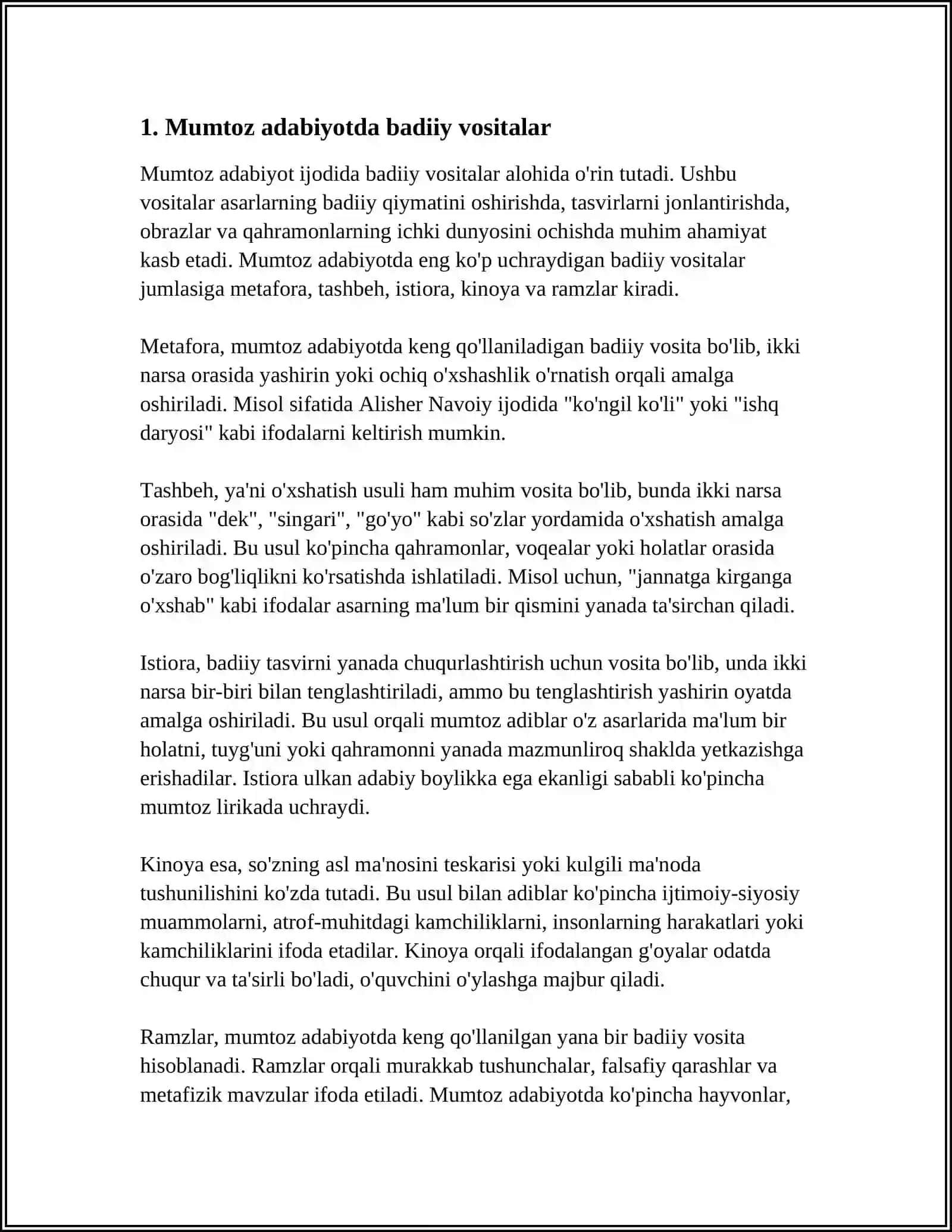 MUMTOZ ADABIY TURGA OID ILMIY YONDASHUVLAR 3