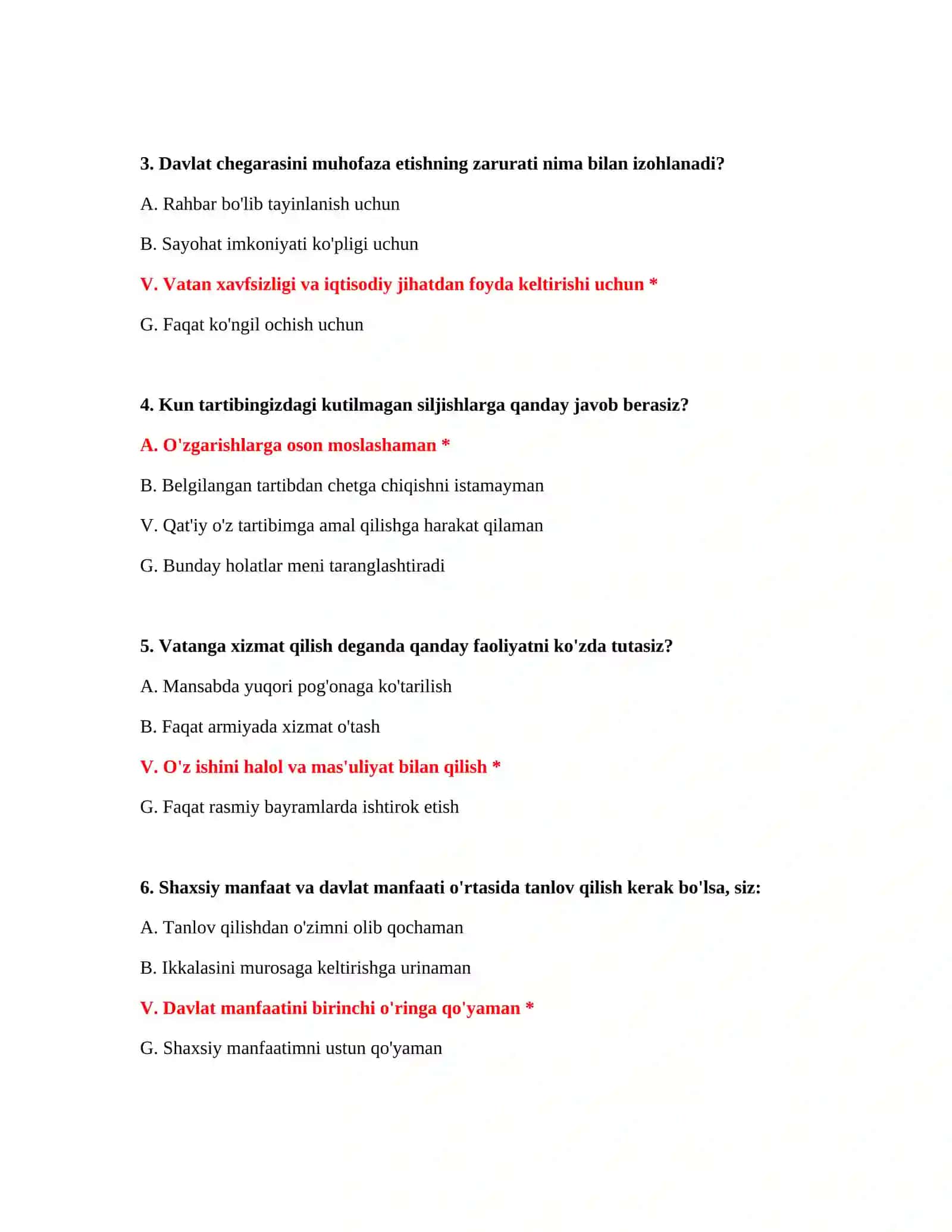 BOJXONA KASBIY TANLOVI IMTIHONGA TAYYORLANISH - MANTIQIY TESTLAR 3