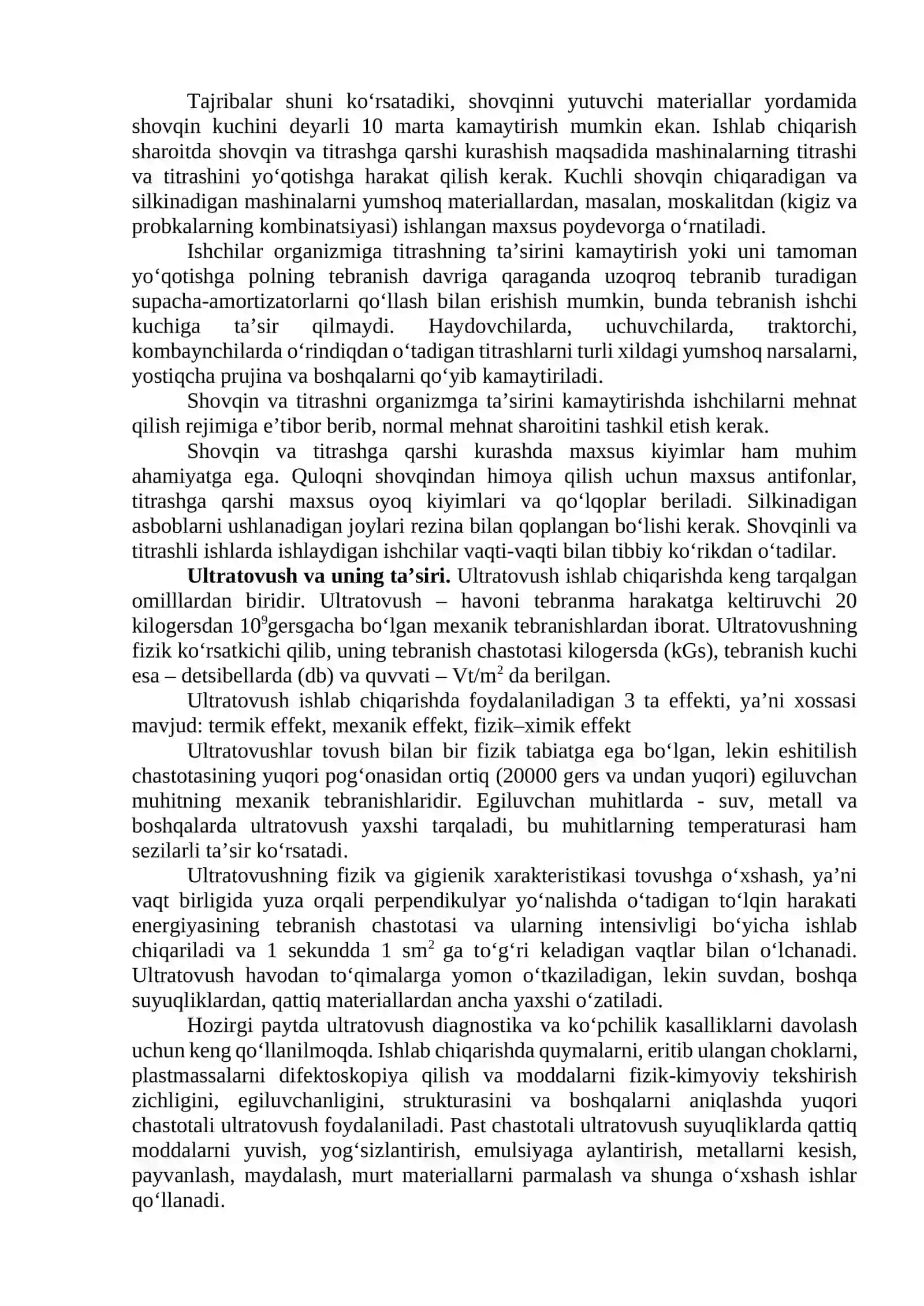 9-mavzu. Shovqin, titrash, zararli nurlanishlar va ularga qarshi chora tadbirlar 3