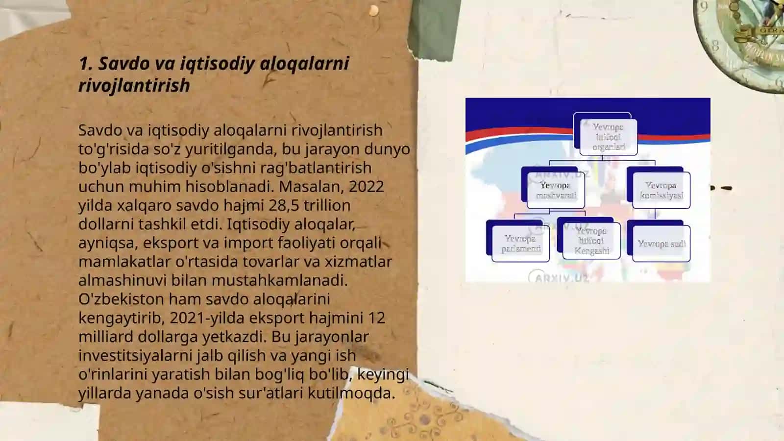 Savdo va iqtisodiy aloqalarni rivojlantirish 3