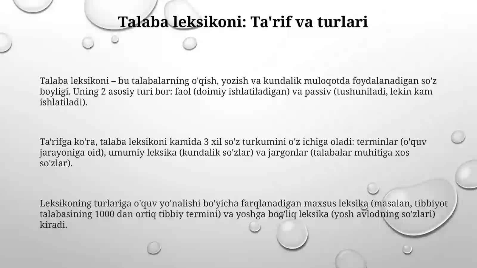 Talaba leksikoni 3