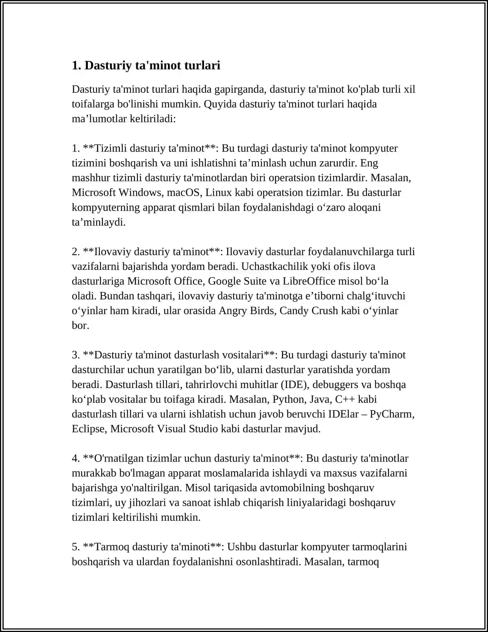 DASTURIY TA'MINOTLAR YORDAMIDA SYOMKA SISTEMALARINI ISHLAB CHIQISH VA JOYNING RAQAMLI MODELINI TUZISH 3
