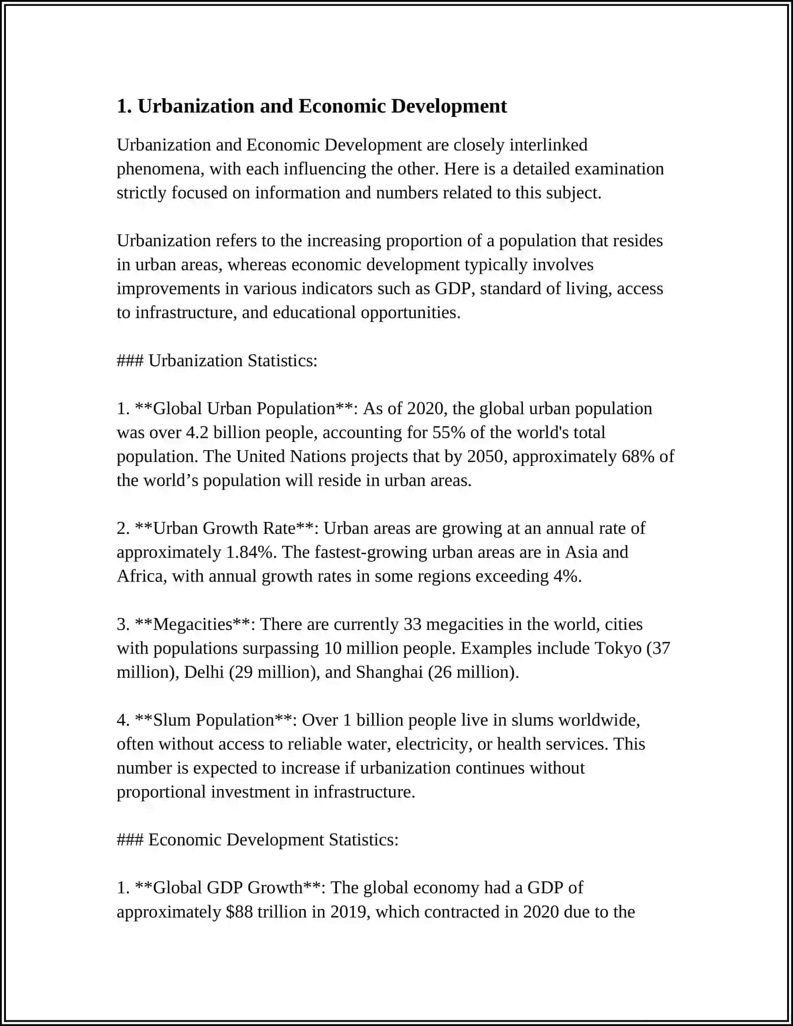 Theme: URBAN ECONOMICS 3