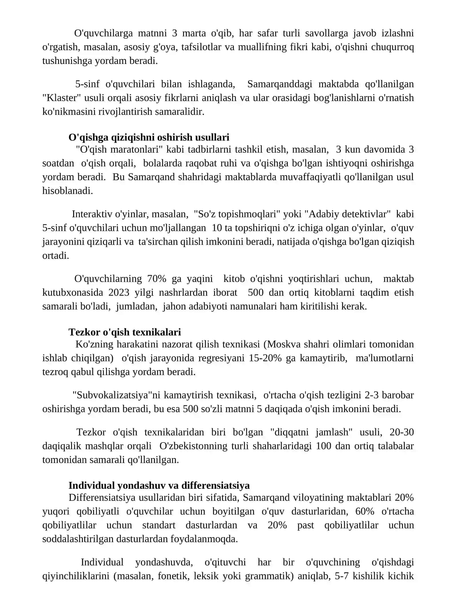 Tôĝri ôqishga órgatish usullari 3