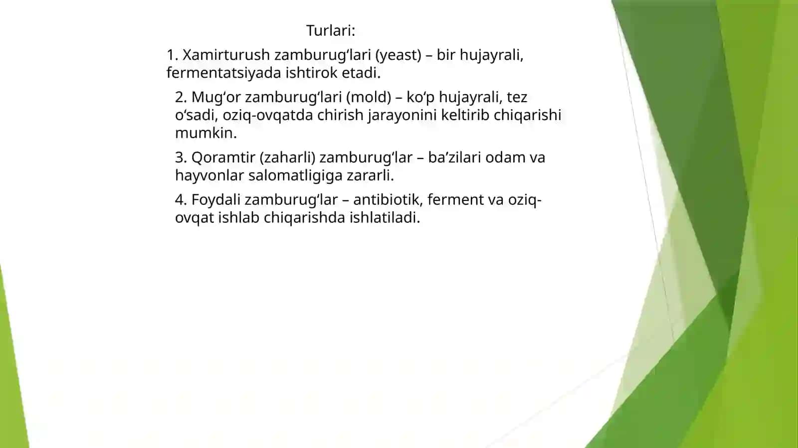 Zamburug’larning sanoat va qishloq xo’jaligida ahamiyati 3