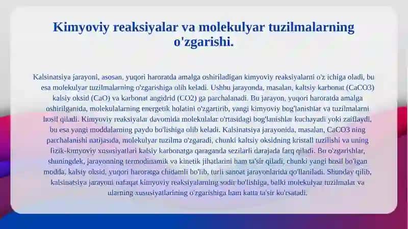 Kalsinatsiya jarayonining fizik kimyoviy asoslari 3