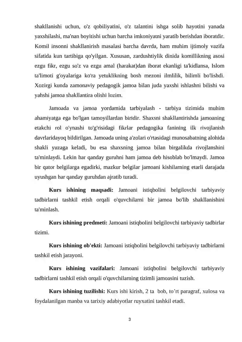Jamoani istiqbolini belgilovchi tarbiyaviy tadbirlarni tashkil etish usullari 3