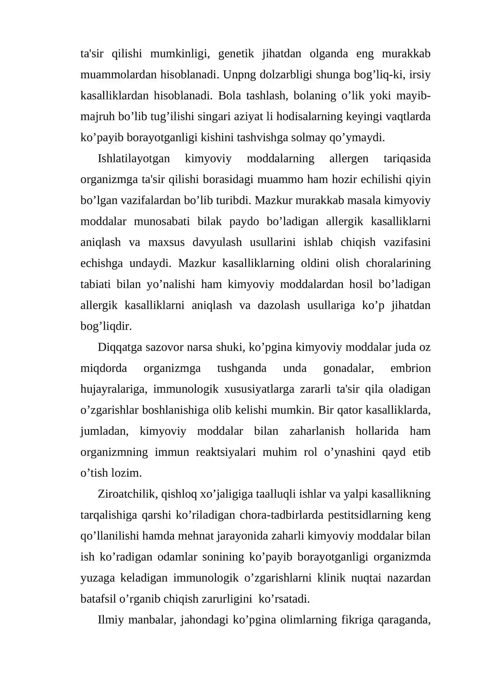 Kimyoviy chiqindilarni tirik organizmga tasiri 3