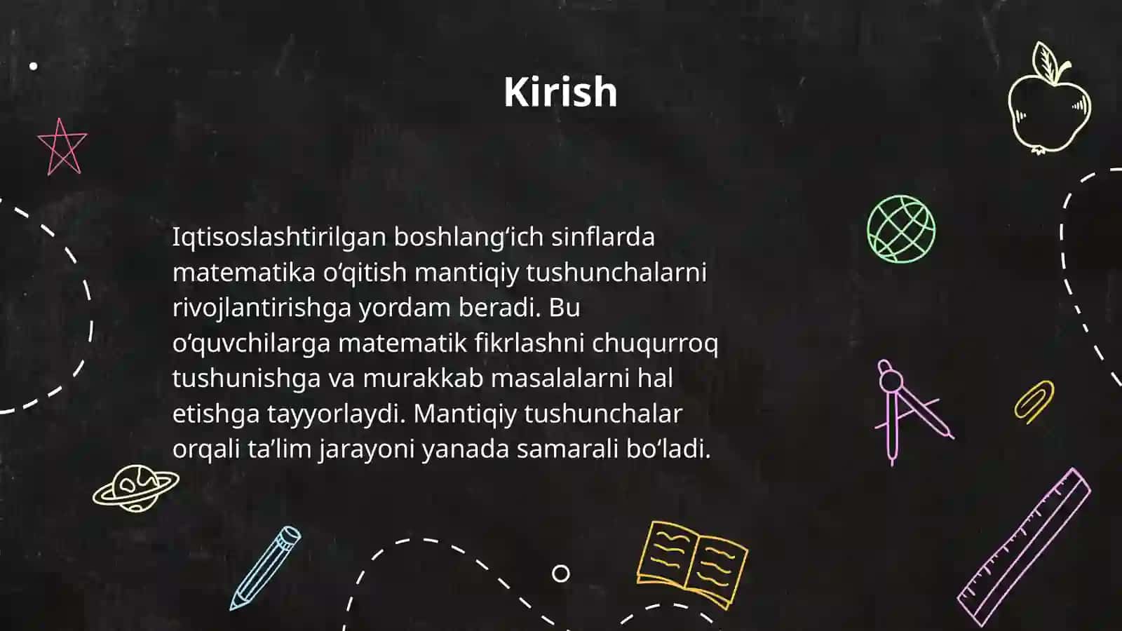 Iqtisoslashtirilgan boshlanğich sinflarda matematika õqitish mantiqiy tushunchalar 3