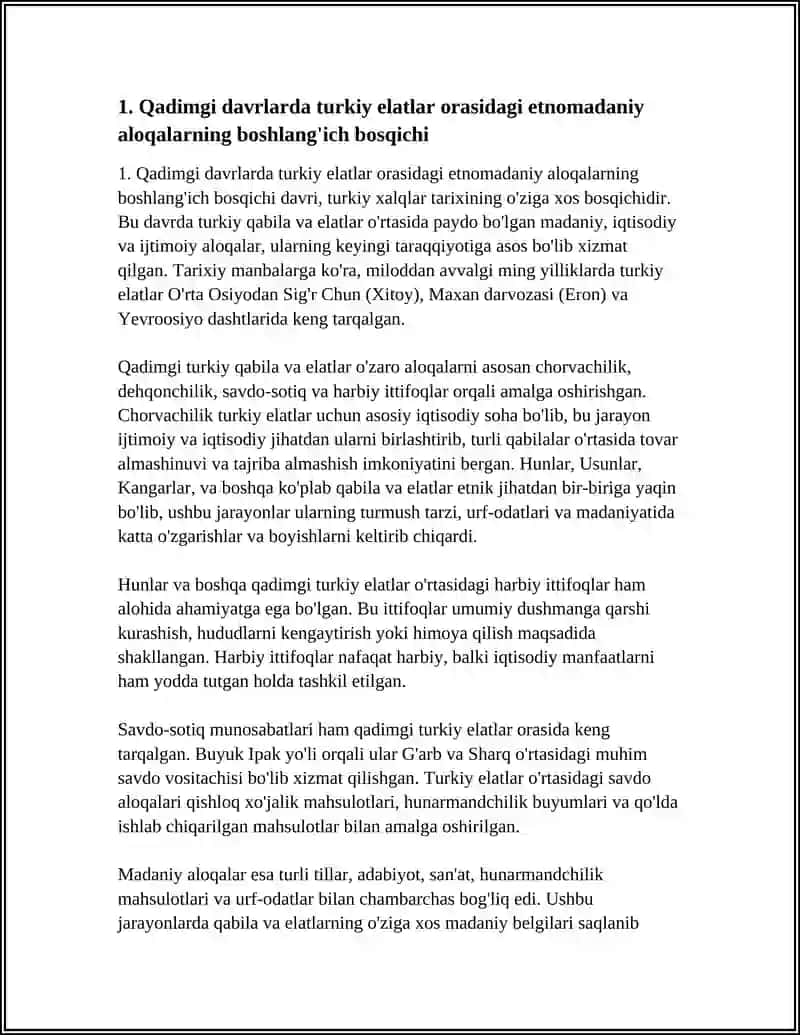 TURKIY XALQLAR O'RTASIDA ETNOMADANIY ALOQALARNING RIVOJLANISH BOSQICHLARI 3